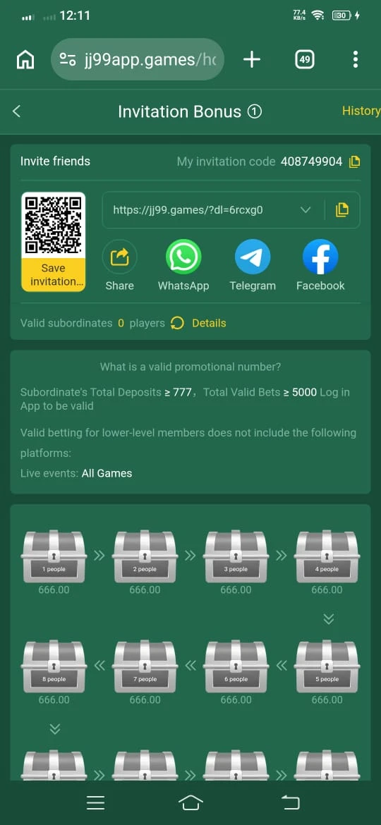 JJ99 Game Referral Treasure Chests
